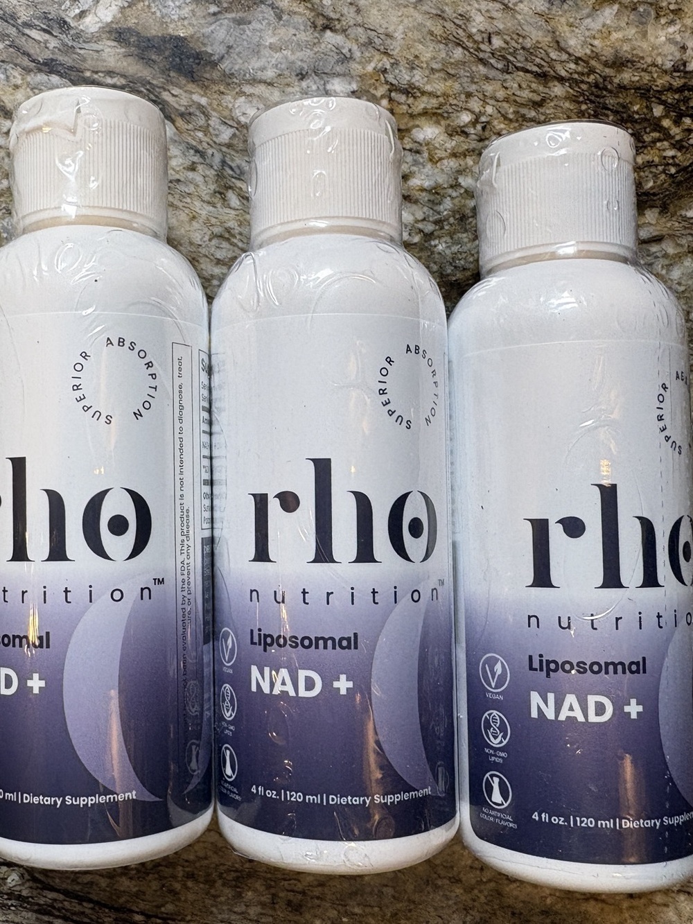Rho Nutrition Liposomal NAD+ 3-Bottle Set NWT